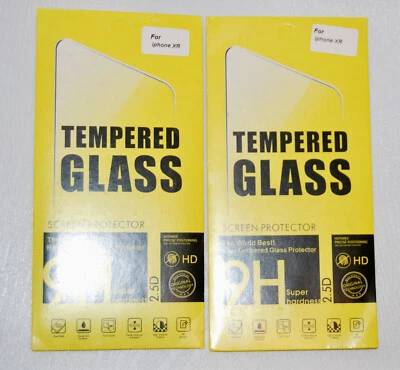 Protector de pantalla de vidrio templado 2 piezas para Apple iPhone XR 9H dureza Foto 1 de 4