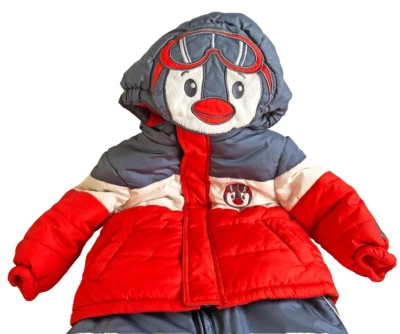 Traje de nieve esquí babero pantalones chaqueta de invierno talla 12 m niño niña azul marino rojo blanco conjunto de 2 piezas  Foto 1 de 4
