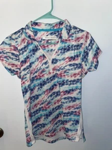 Pebble Beach Performance Polo Womens Small Multi-colored Top Stretch Golf Shirt - Picture 1 of 4
