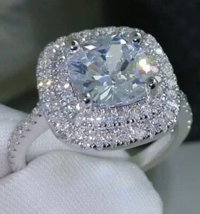 Damen Ringe,Silber,Diamant(Labor) Mit Weissgold Überzogen ,neu - Bild 1 von 1