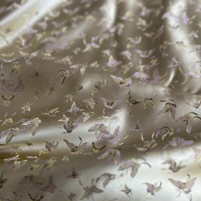 150cm Faux Damask Cloth Shiny Butterfly Brocade Fabric Sewing DIY for Cheongsam - Image 1 of 4