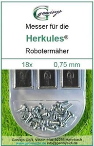 18 Ersatz - Messer - Klingen 0,75mm für Herkules G-Force 1000 1500 2500 Hercules - Picture 1 of 3