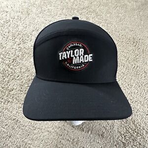 Taylormade Hat Cap Adult Black Snapback California Performance Logo Golf Mens