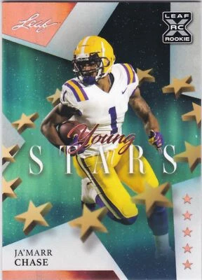2021 Leaf Young Stars Base #26 Ja'Marr Chase - LSU Bengals Rookie XRC - Image 1 of 2