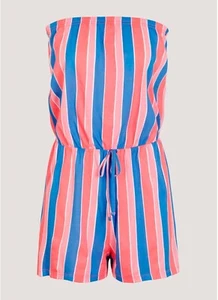 MATALAN STRIPED BANDEAU PLAYSUIT SIZE L 16-18 - Imagen 1 de 1