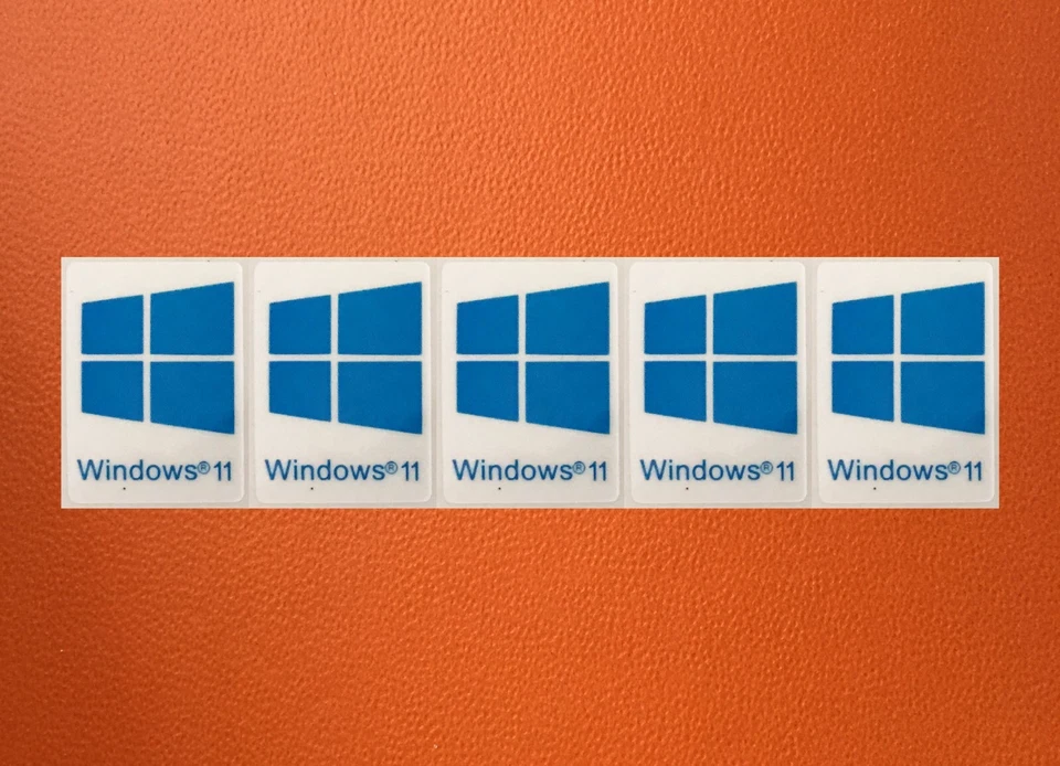 5 PIEZAS Pegatina para Ventana 11 Azul Insignia Logo Calcomanía Color Cian 22mm x 16mm Foto 1 de 1