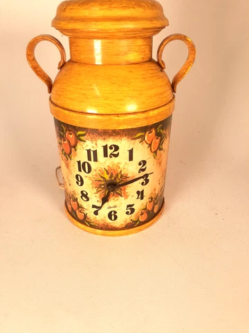 Vintage Spartus Milk Can Wall Clock, Good Running Condition Cover