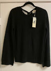 Qi Black Long Sleeves 100% Cashmere Sweater
