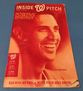 Washington Nationals Spielprogramm 27.07.13 vs Mets mit (2) Sportkarten Gia Gonzalez - Bild 1 von 9