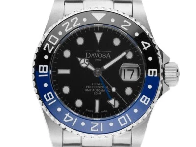 Davosa Ternos Professional TT GMT Diver Stahl Keramik Box&Pap. Full Set Neu - Bild 1 von 4