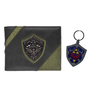 Legend of Zelda Shield Bifold Wallet with Shield Keychain Combo - Picture 1 of 8