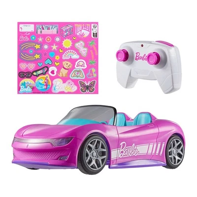 Hot Wheels Barbie Cabrio in Pink - Ferngesteuertes RC-Spielzeugauto für 2 Puppen - Bild 1 von 4