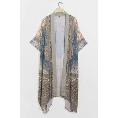 Anthropologie bl^nk London Loviana Duster кимоно один размер новый без ЯРЛЫКОВ - Изображение 1 из 4