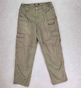5.11 Pantalone Cargo Tattico Uomo 30x30 Verde Ripstop Thrashed Grunge GORP - Foto 1 di 15