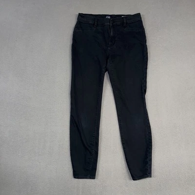 Pantalones Gap para mujer 8 azules ajustados chinos elásticos mezcla de algodón sarga frontal plana Foto 1 de 4