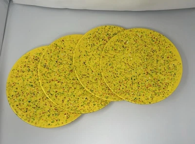 "Juego de 4 platos de cena de melamina confeti amarillo de 11"" Zak Designs" Foto 1 de 4