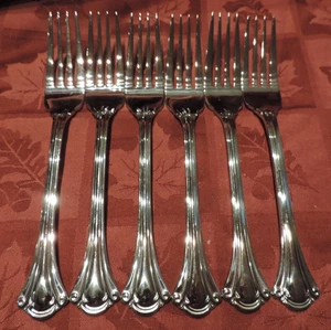 6 Wallace Resplendence Grand Ballroom Tafelgabel 18/10 Besteck Gabeln - Bild 1 von 3