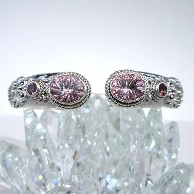 Brazalete Sarda de plata esterlina y cachemir rosa Mystic Qtz y ciruela pálida Mystic Tz Foto 1 de 4