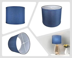 Lampshades Set of 2 Drum Lamp Shade, Medium Fabric Lampshade, 13 x 13 x 10 - Picture 1 of 4