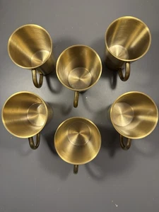 Set Of 6 Newk Stainless Steel Double Wall Cups With Handle - Picture 1 of 8