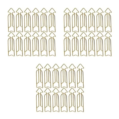 36 Stück Memo Clip Kreative Papierhalter Clips Pfeilform Goldene Papierclips - Bild 1 von 4