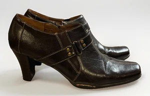 Aerosoles Fascination Soft Brown Leather Zip Up Ankle Boots Women’s Size 9.5B - Picture 1 of 9