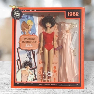 My Favorite Barbie 1962 Morena Corte Burbuja Barbie 50 Aniversario Reproducción Foto 1 de 4
