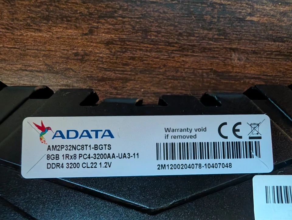 ADATA PREDATOR 8GB (1 x 8GB) DDR4 3200MHz Memory RAM AM2P32NC8TI-BGTS - Image 1 of 1