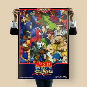 Marvel vs. Póster Capcom | Impresión artística arcade de Clash of Super Heroes (Capcom 1998) - Imagen 1 de 8