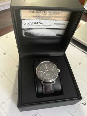 Zeppelin LZ 129 Hindenburg 40mm Black Stainless Steel Case, 23 Jewels - Image 1 of 4