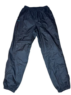Vtg Columbia Black Pants Nylon Lined Men LARGE Lightweight Packable Switchback - Image 1 of 4