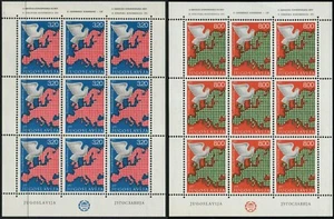 Jugoslawien #1233-1234 Interparlamentarische Union Blocks Porto 1975 postfrisch - Bild 1 von 1