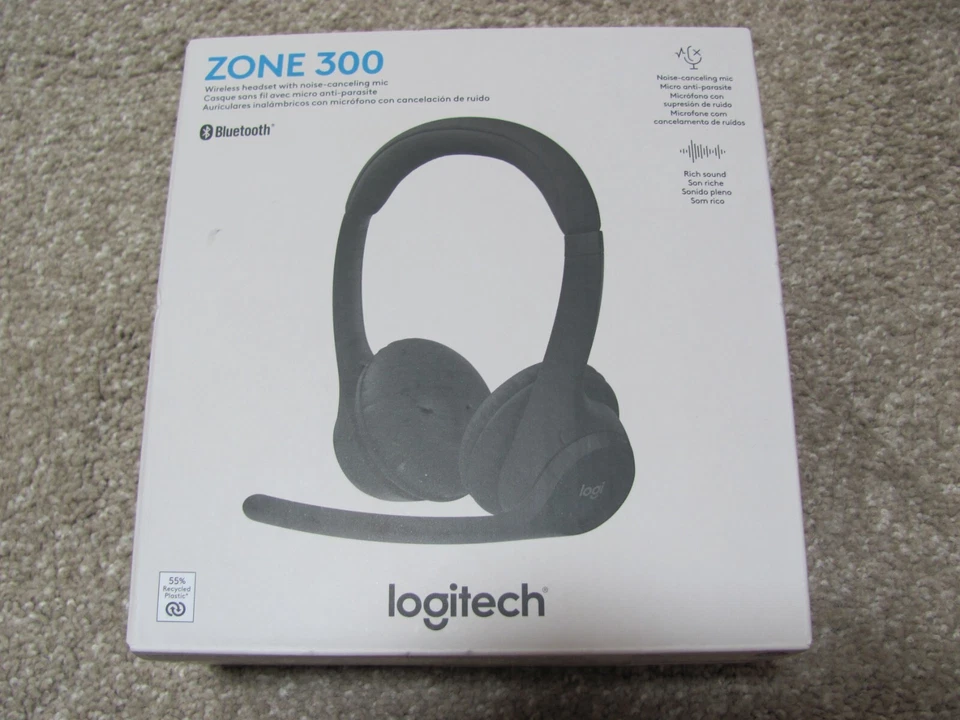 Logitech 981-001406 ZONE 300 WIRELESS HEADSET BLACK