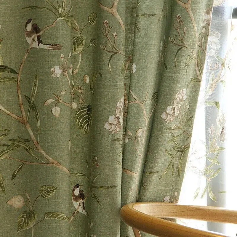 American Rustic Curtain Living Room Curtain Bedroom Drapes Tulle Sheer Fabric - Image 1 of 4