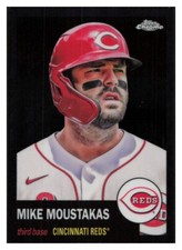 H583 MIKE MOUSTAKAS 2022 TOPPS CHROME PLATINUM ANNIVERSARY BLACK REFRACTOR 2/10