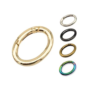 Karabiner Ring Oval 19/29mm Silber, Gold, Schwarz, Altmessing, - 1 / 5 / 10 Stk. - Picture 1 of 11