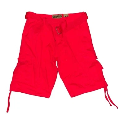 Pantalones Cortos Carga Evolution In Design Rojo Fina Calidad Anillo D Cinturón Talla 34 Foto 1 de 4