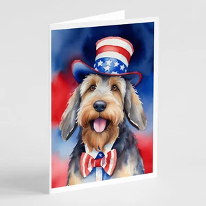 Otterhound Patriotic American Greeting Cards Envelopes Pk of 8 DAC5768GCA7P - Picture 1 of 3