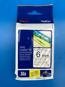 1 Cintas Casete Brother P-Touch TZe-111 6mm Negro On Clear Cinta Tipo Dymo 8M - Imagen 1 de 1