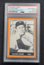 1981 AL DARK Signed TCMA Baseball Card-NEW YORK GIANTS-SAN FRANCISCO GIANTS-PSA
