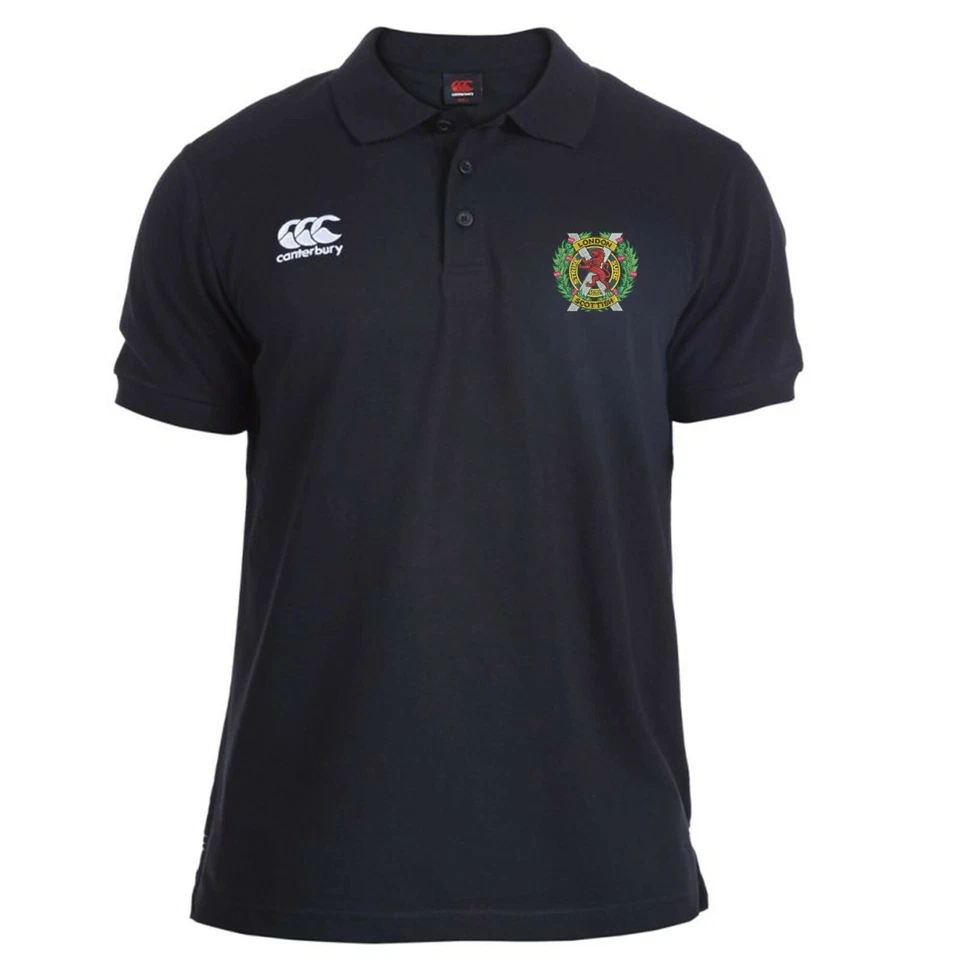OFFICIAL London Scottish Regiment embroidered Canterbury Rugby Polo Shirt - Image 1 of 1