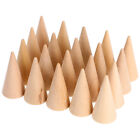 20 Pcs Cone Rack Storage Box Wooden Frame Show Rings Display Shelves