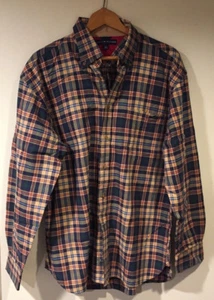 Tommy Hilfiger Men’s Button Down Long Sleeve Plaid Shirt Size Large - Picture 1 of 4