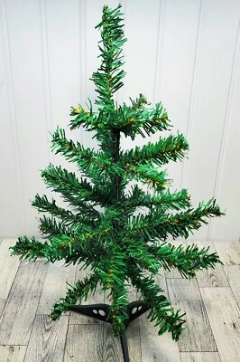 18" Mini Tabletop Artificial Christmas Tree Year Round Green White DIY - Image 1 of 4
