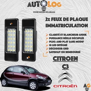 ✳️ 2x Feux de plaque d'immatriculation LED CITROEN C3 Pluriel ✳️ - Picture 1 of 9
