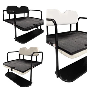 BEST REAR BACK SEAT NO WOOD EASIEST INSTALL YAMAHA EZGO CLUB CAR GOLF CART FLIP - Picture 1 of 24