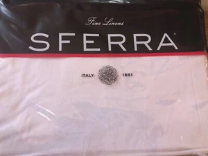 Sferra White Twin Fitted Sheet New - Picture 1 of 3