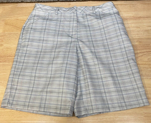 JORDAN ASPIRE 6 pantaloncini da golf sportivi donna bianco grigio tasche a quadri