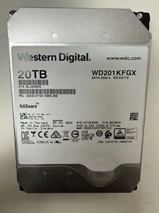 ** 0-Hours WD201KFGX Western Digital Red Pro 20TB SATA 6Gbps 512MB 3.5" HDD ** - Afbeelding 1 van 3
