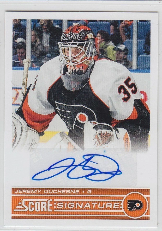 2013-14 PANINI SCORE JEREMY DUCHESNE AUTO SIGNATURES #SS-JD Autograph Flyers - Image 1 of 1